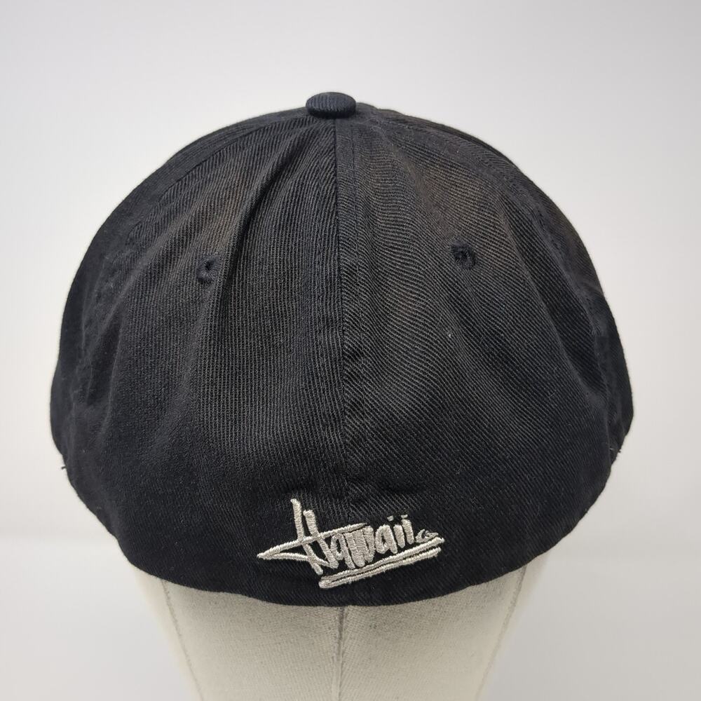 Hi Hawaii Fitted Baseball Hat Black One Size Embroidered Quiksilver View 6